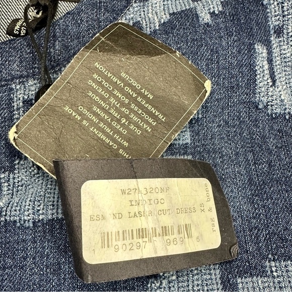 NWT Rag & Bone Indigo Esmond Laser Cut Dress XS - Picture 7 of 9